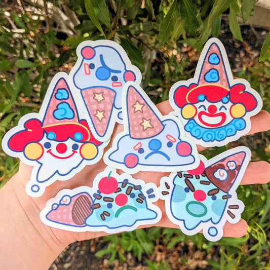 Ice Cream Clowns Stickers!