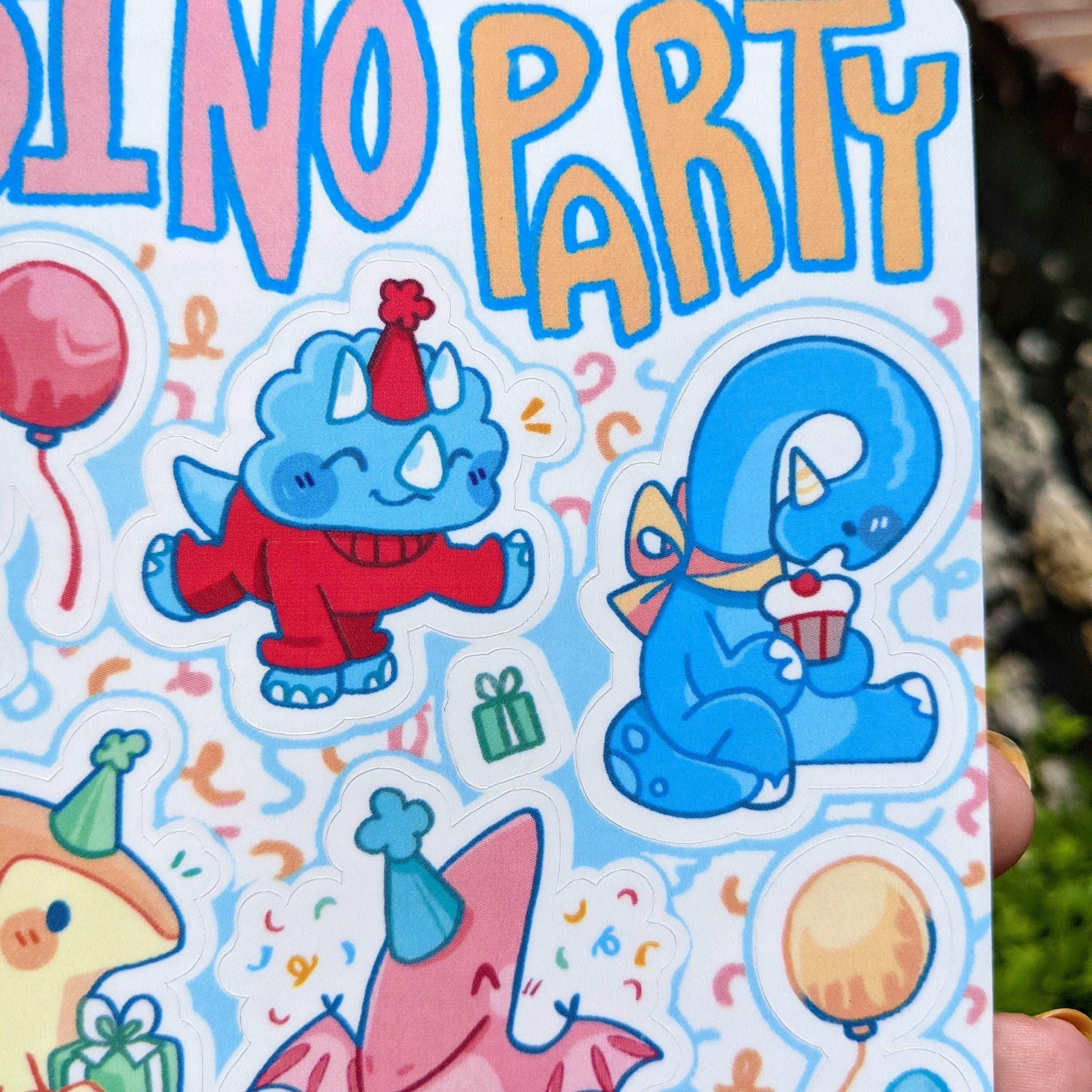 Dino Party Sticker Sheet