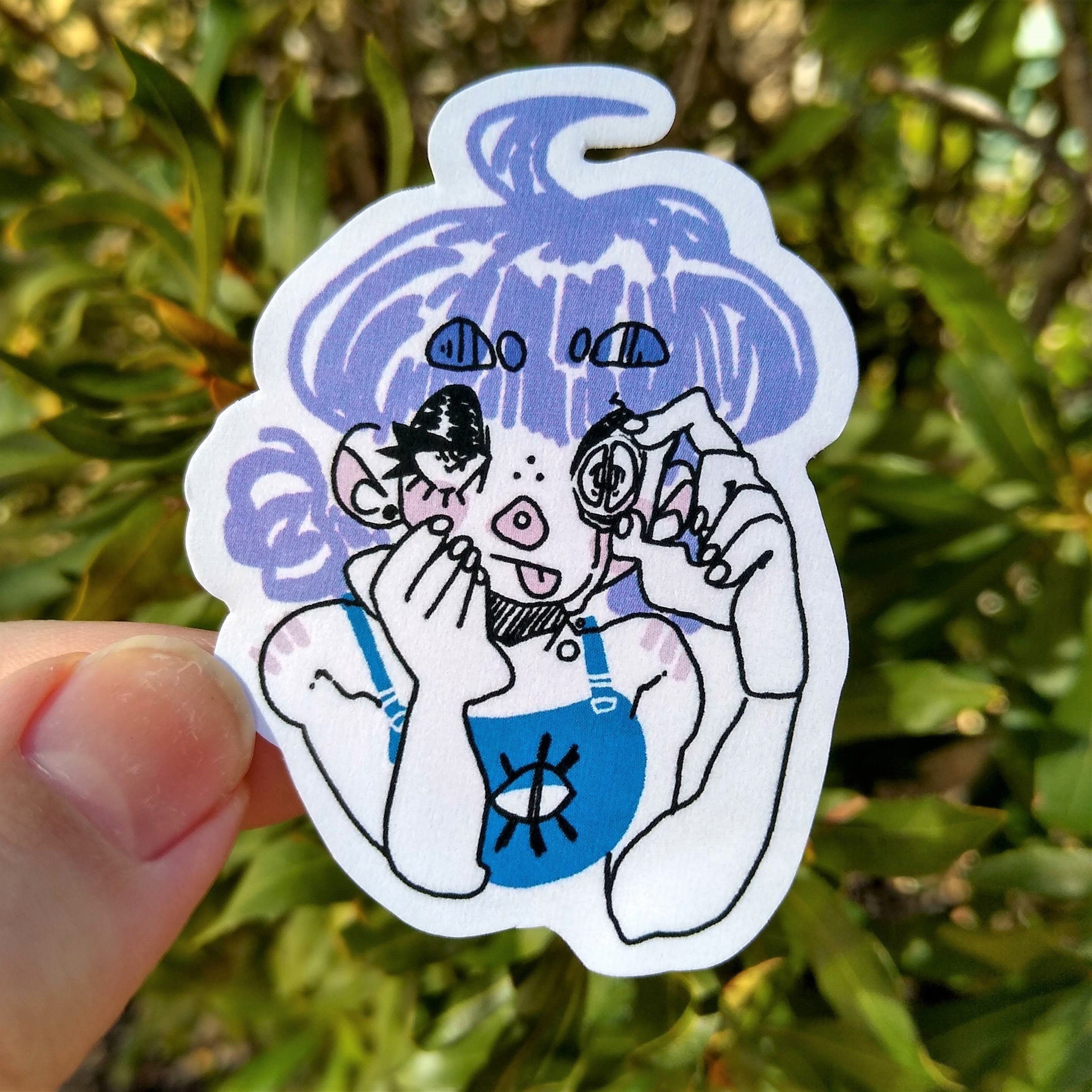 Split Eye Girl Sticker! – Milky Tomato