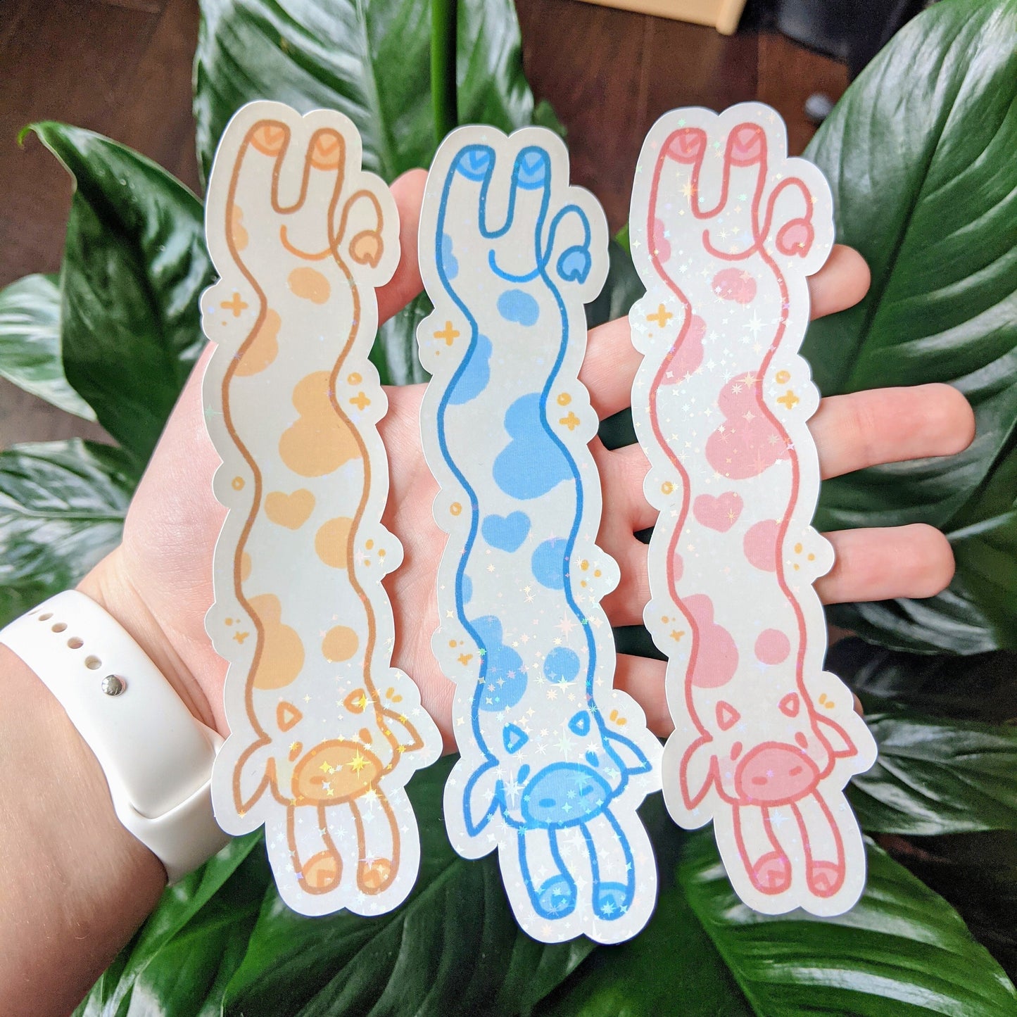 Sparkly Long Cow Stickers! - MilkyTomato