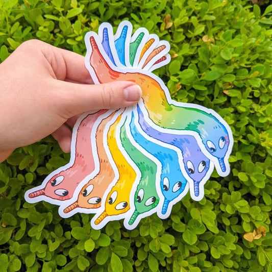 Worm on a String Stickers! - MilkyTomato