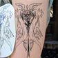 Small Biblically Accurate Angel Temporary Tattoo 5 inch - MilkyTomato