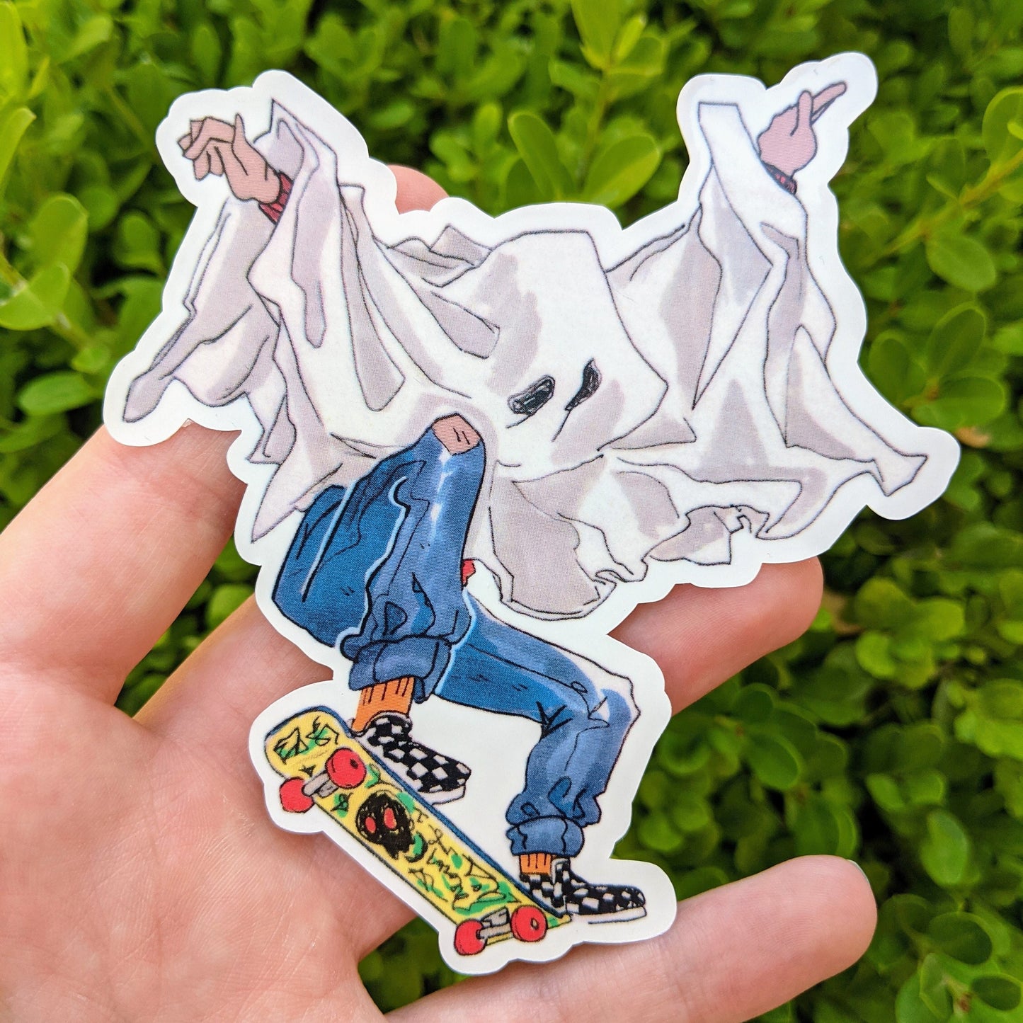Skater Ghost Sticker! - MilkyTomato