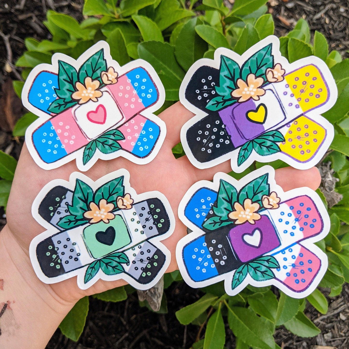 Bandaid Pride Flag Stickers // FUNDRAISER // Pride Flag Waterproof/Weatherproof Sticker - MilkyTomato