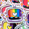 TV Static Pride Flag Stickers // FUNDRAISER // Pride Flag Waterproof/Weatherproof Sticker - MilkyTomato